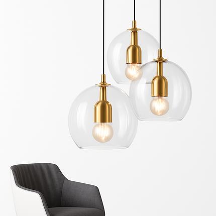 Suspension en verre au style industriel simple et moderne — LZ4G7T9