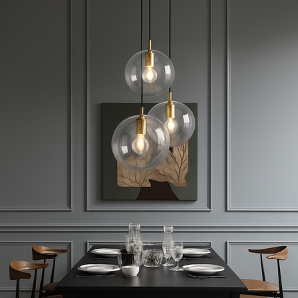 Suspension en verre au style industriel simple et moderne — LZ4G7T9