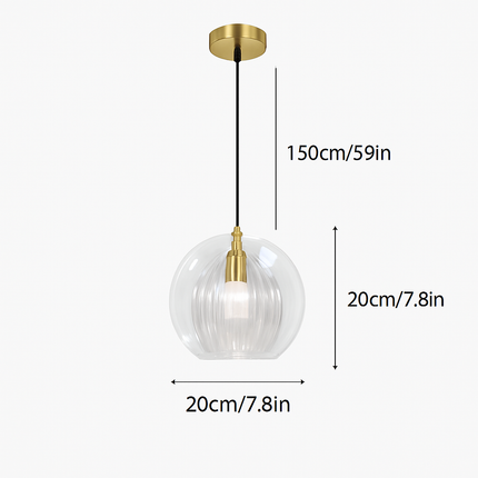 Suspension en verre au style industriel simple et moderne — LZ4G7T9