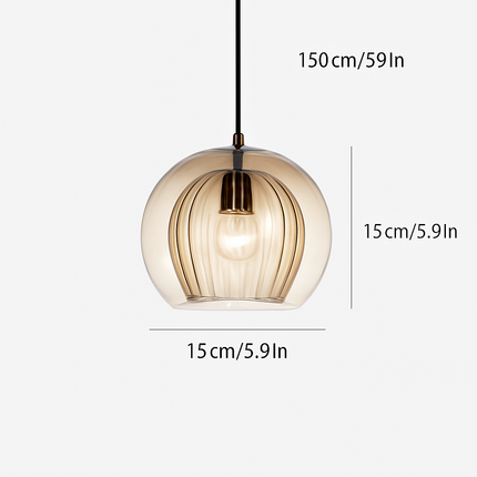 Suspension en verre au style industriel simple et moderne — LZ4G7T9