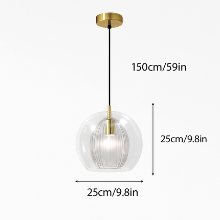 Suspension en verre au style industriel simple et moderne — LZ4G7T9