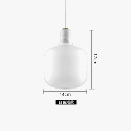 Suspension en verre avec détail marbre au design industriel élégant — LZ4X9B2