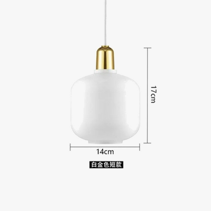 Suspension en verre avec détail marbre au design industriel élégant — LZ4X9B2