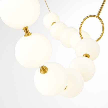 Suspension en verre blanc forme haricot magique pour intérieur élégant — LZ4X9M