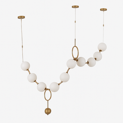 Suspension en verre blanc forme haricot magique pour intérieur élégant — LZ4X9M