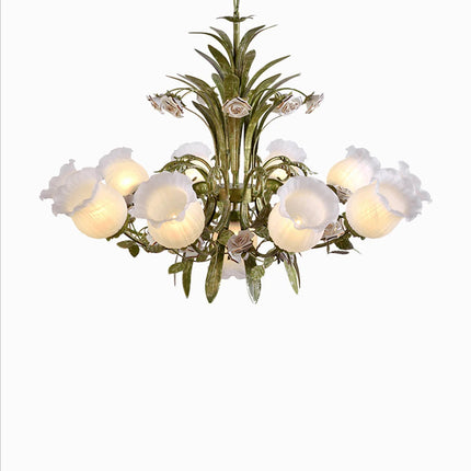 Suspension en verre céramique à motif floral pour intérieur — LZ4G7T9