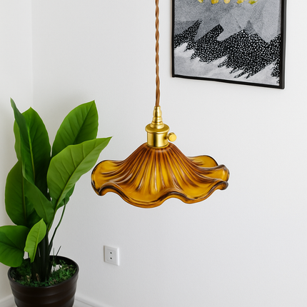 Suspension en verre coloré style nordique pour intérieur moderne — LZ4XJ9
