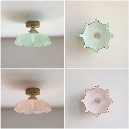 Suspension décorative en verre coloré en forme de fleur — LZ4X9P2