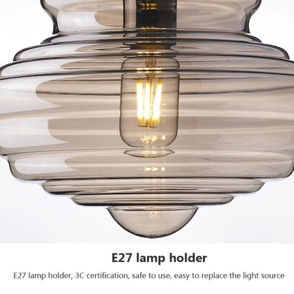 Suspension industrielle en verre élégante — LZ4D9XQ