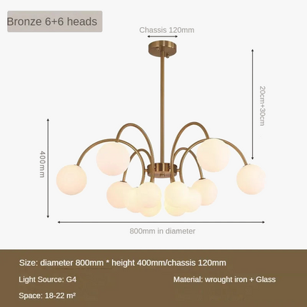 suspension en verre design nordique pour un éclairage moderne