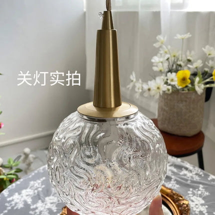 Suspension en verre doré avec design cuivre élégant — LZ4P9XQ