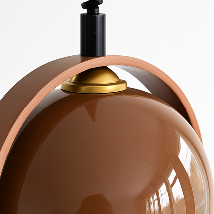Suspension réglable en verre et bois foncé — LZ4X9T