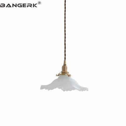 Suspension vintage en verre et laiton style nordique — LZ4X9M