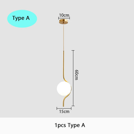Suspension LED en verre laiteux style art déco — LZ4X9P2