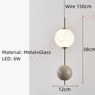Suspension lumineuse en verre pour décoration intérieure moderne — LZ4X9T
