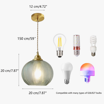 Suspension LED en verre pour intérieur contemporain moderne — LZ4X9P