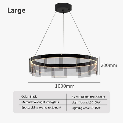 suspension en verre moderne pour un éclairage élégant et minimaliste