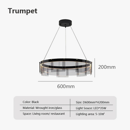 suspension en verre moderne pour un éclairage élégant et minimaliste