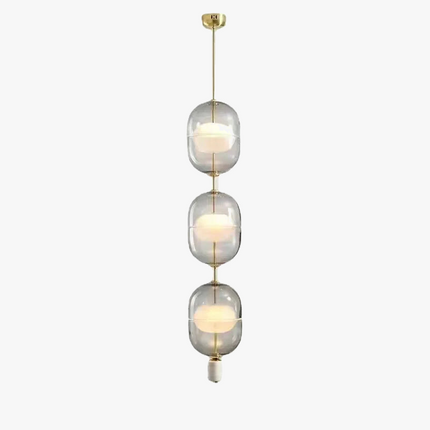 Suspension nordique en verre avec plafonnier marbre et métal — LZ4X9Q2
