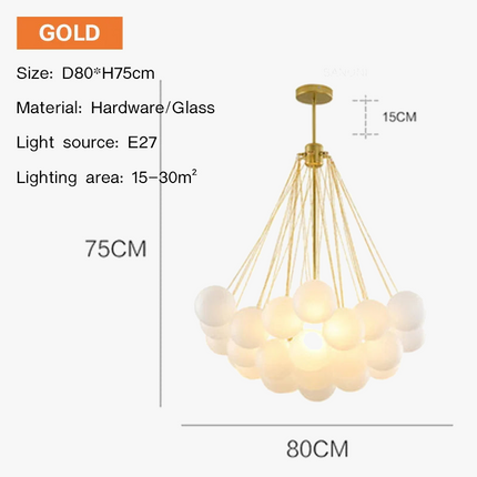Suspension en verre au design nordique pour décoration intérieure de luxe — LZ4X9T2