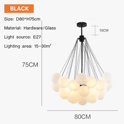 Suspension en verre au design nordique pour décoration intérieure de luxe — LZ4X9T2