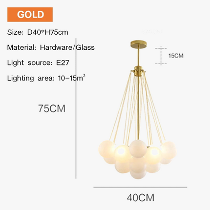 Suspension en verre au design nordique pour décoration intérieure de luxe — LZ4X9T2