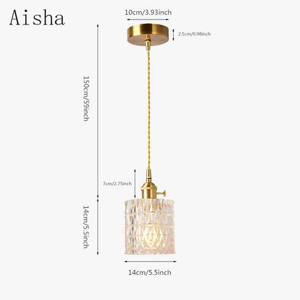 Suspension lumineuse en verre au design nordique pour intérieur élégant — LZ4X9T