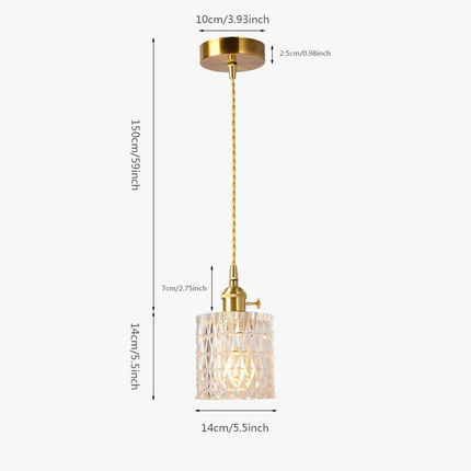 Suspension lumineuse en verre au design nordique pour intérieur élégant — LZ4X9T