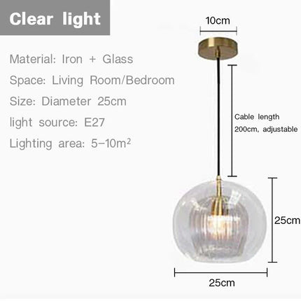 Suspension en verre au style nordique moderne pour intérieur — LZ4X9T