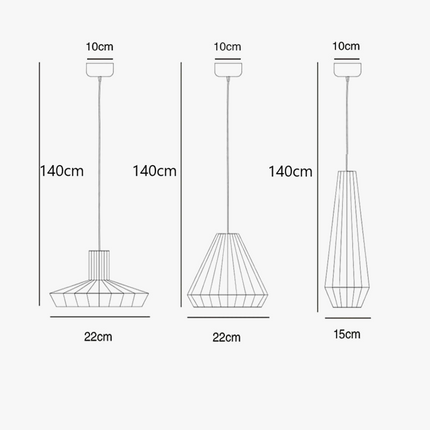 Suspension en verre finition or rose pour cuisine et restaurant — LZ4X9T2