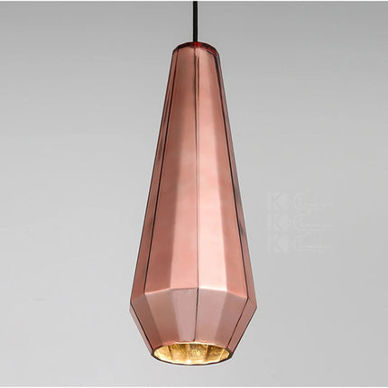 Suspension en verre finition or rose pour cuisine et restaurant — LZ4X9T2
