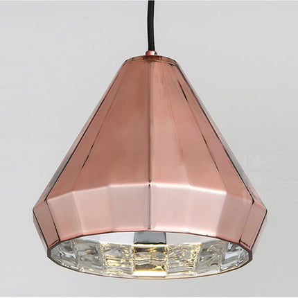 Suspension en verre finition or rose pour cuisine et restaurant — LZ4X9T2