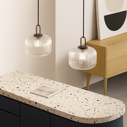 Suspension en verre forme citrouille pour décoration moderne — LZ4F9X2