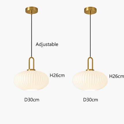 Suspension en verre forme citrouille pour décoration moderne — LZ4F9X2