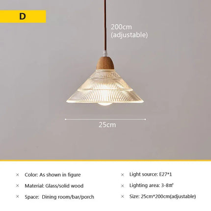 Suspension en verre au style japonais vintage pour intérieur — LZ4Q7M2