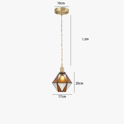 Suspension en verre teinté au style nordique pour éclairage industriel — LZ4X9M
