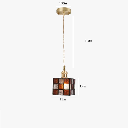 Suspension en verre teinté au style nordique pour éclairage industriel — LZ4X9M