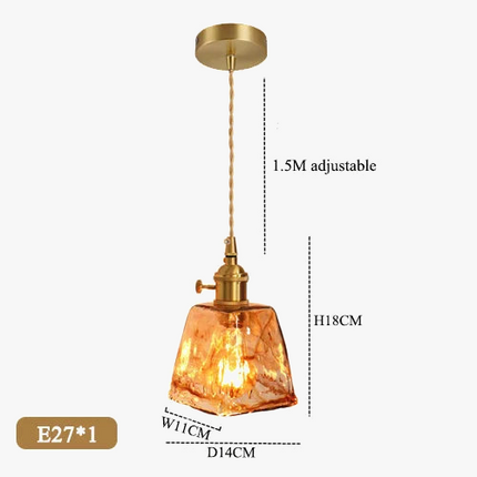 Suspension en verre au design rétro et texture créative — LZ4D9XQ