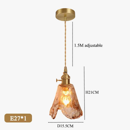 Suspension en verre au design rétro et texture créative — LZ4D9XQ