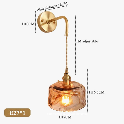 Suspension en verre au design rétro et texture créative — LZ4D9XQ