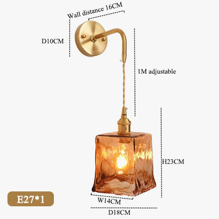 Suspension en verre au design rétro et texture créative — LZ4D9XQ