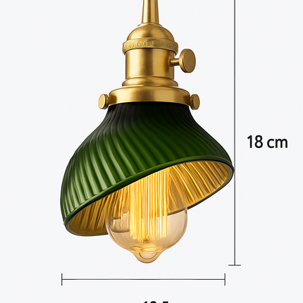 Suspension scandinave en verre vert — LZ4X9M2