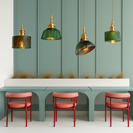 Suspension scandinave en verre vert — LZ4X7P9Q