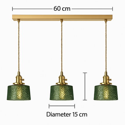 Suspension scandinave en verre vert — LZ4X7P9Q