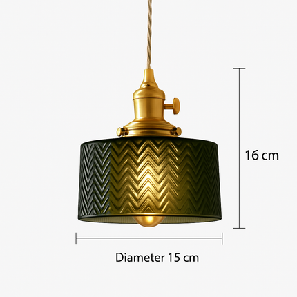 Suspension scandinave en verre vert — LZ4X9M2