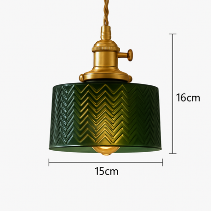 Suspension scandinave en verre vert — LZ4X7P9Q