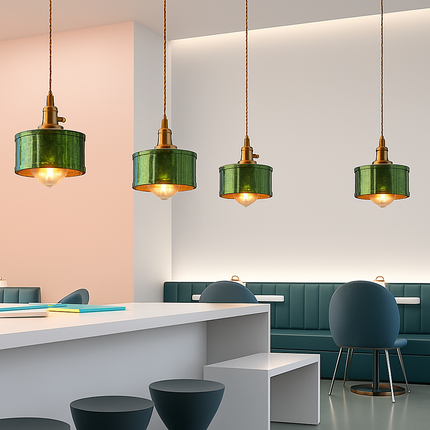 Suspension scandinave en verre vert — LZ4X9M2