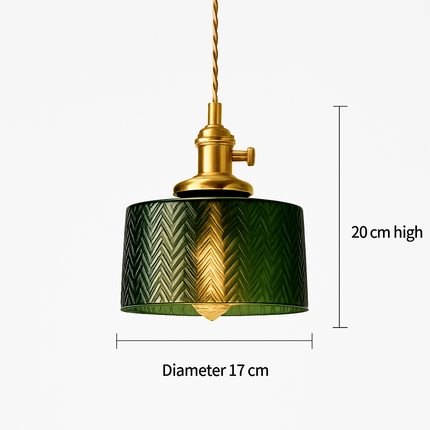 Suspension scandinave en verre vert — LZ4X9M2