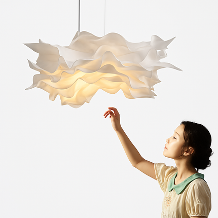 Suspension artisanale en papier blanc pour éclairage de magasin et restaurant E27 — LZ4X9T