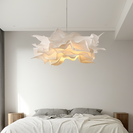 Suspension artisanale en papier blanc pour éclairage de magasin et restaurant E27 — LZ4X9T